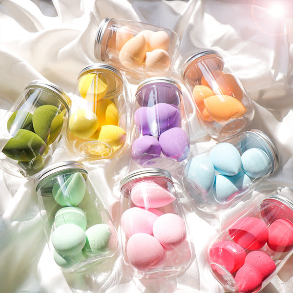 Canned Powder Puff Beauty Egg Box Makeup Sponge  Set Hanzuva