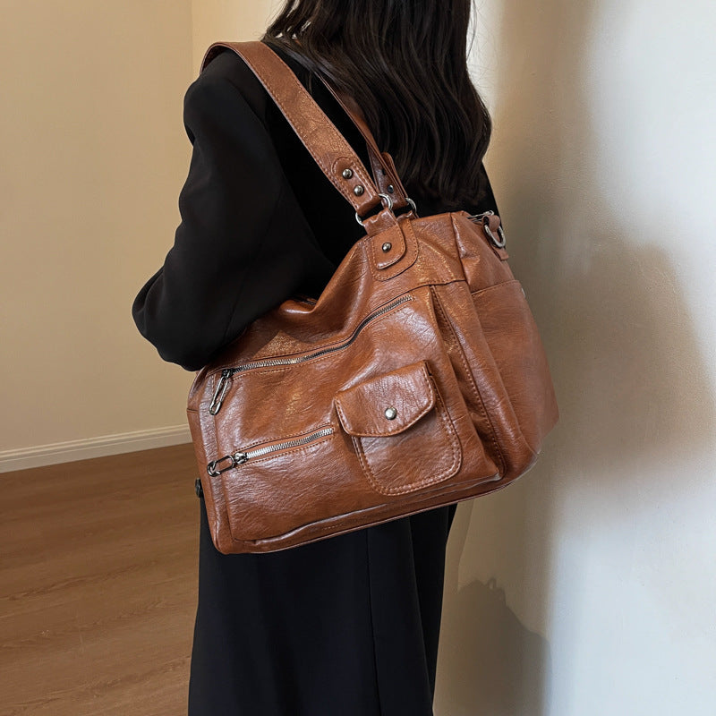 Fashion Retro Large-capacity Crossbody Bag