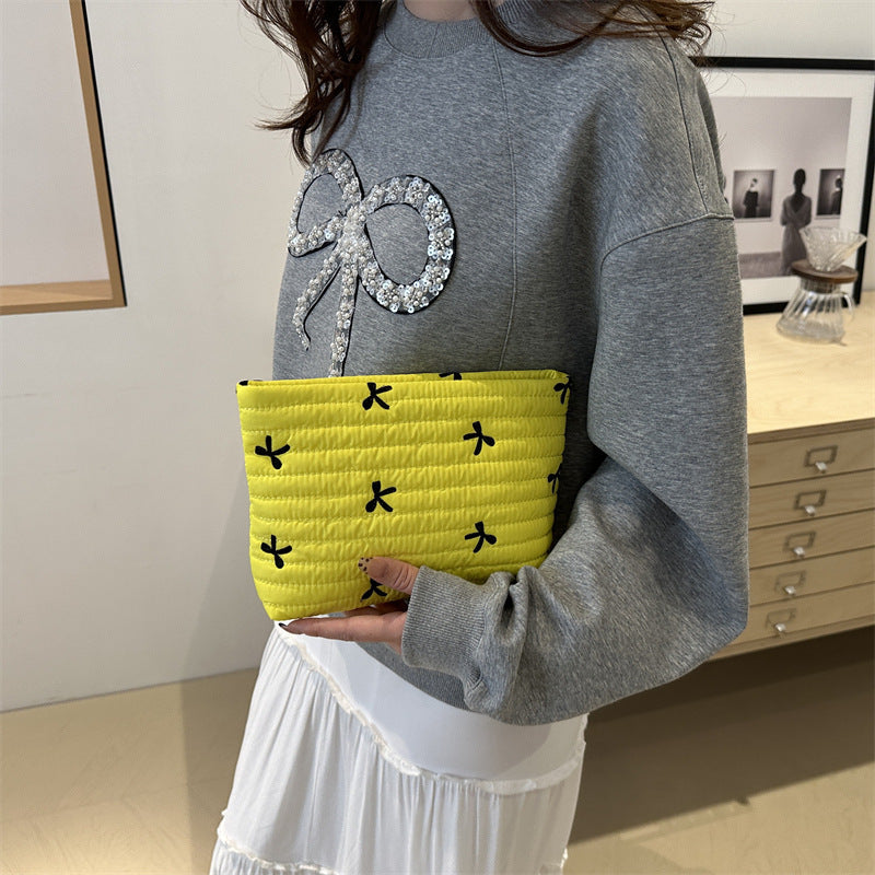 Oxford Cloth Butterfly Print Clutch For Women