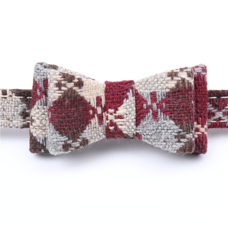 English Pet Dog Bow Collar Triangle Scarf