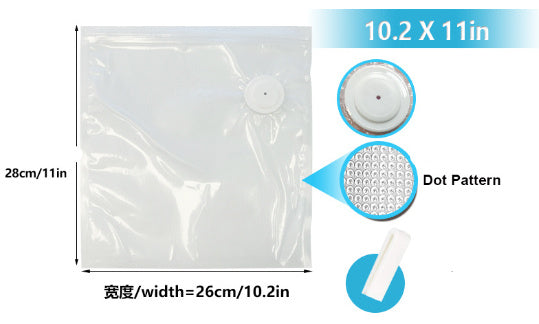Commercial White Plastic Air Valve Compression Bag