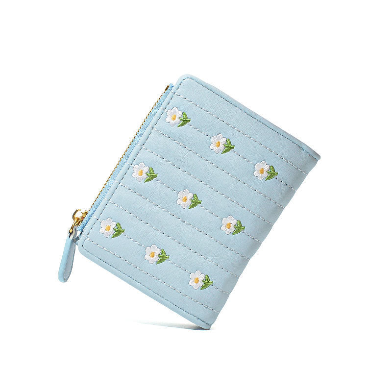 Cute Embroidered Women's Wallet Simple And Short Off
