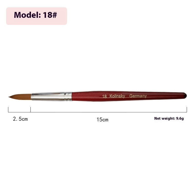 Nail Art Crystal Pen With A Round Tip Made Of Rosewood