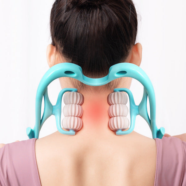 Multifunctional Manual Six-wheel Neck Massager Massage Relieve Roller Massage Tool Hanzuva