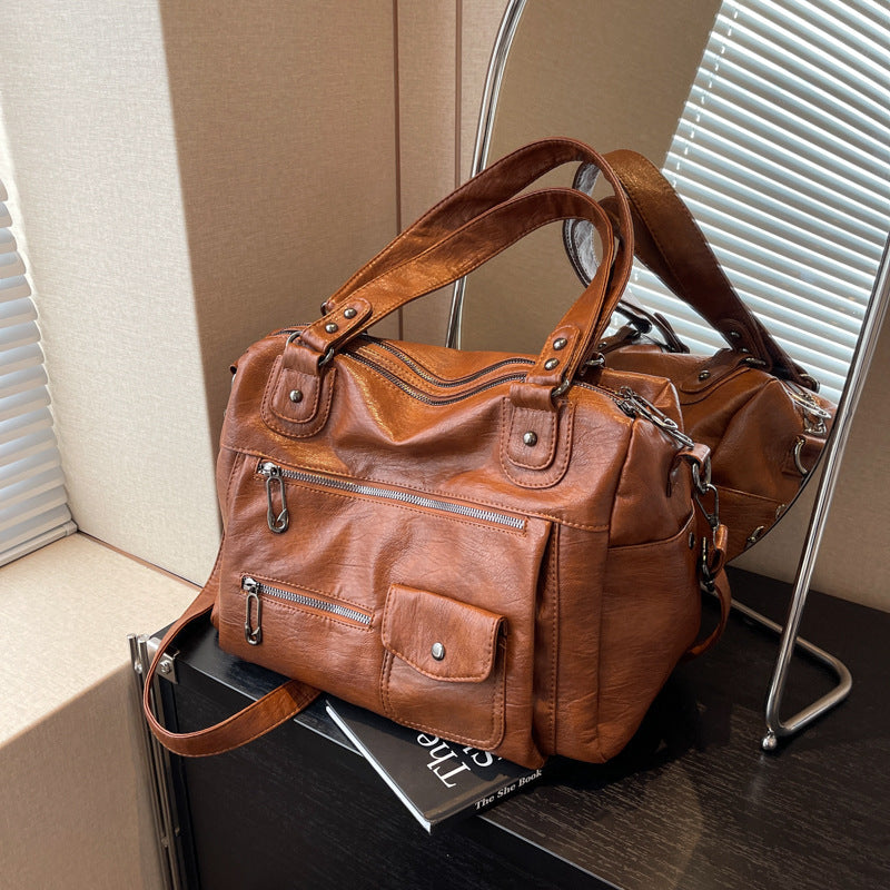 Fashion Retro Large-capacity Crossbody Bag