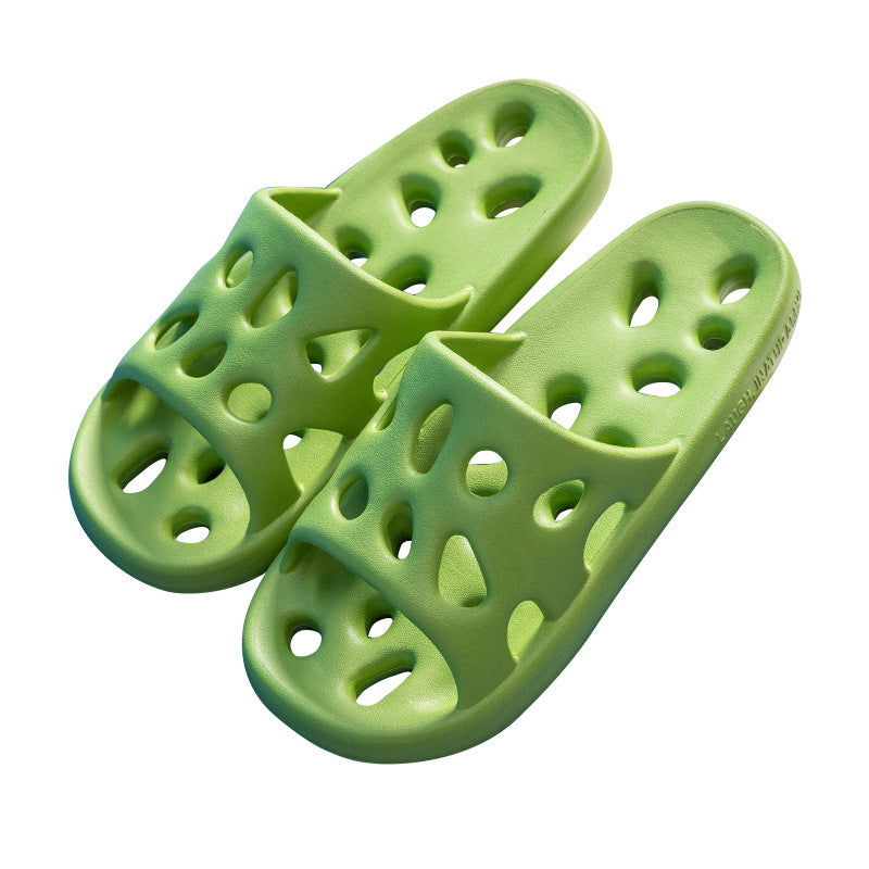 Indoor Water Leakage Bath Toilet Non-slip Hollowed Out Plastic Sandals Hanzuva