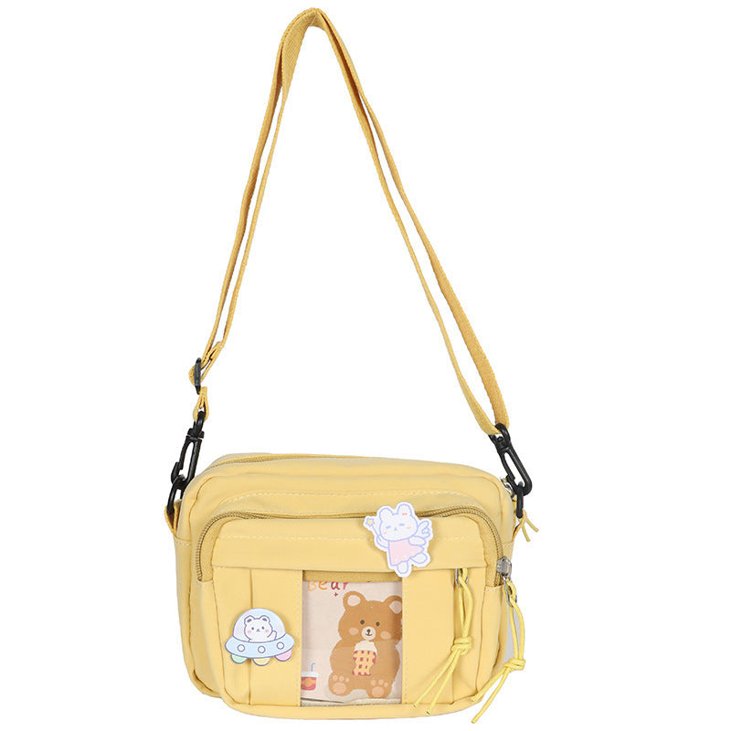 Cute Cartoon Badge Single Shoulder Messenger Bag