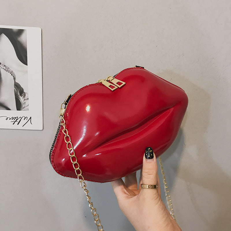 Lip Personality Chain One Shoulder Messenger Bag