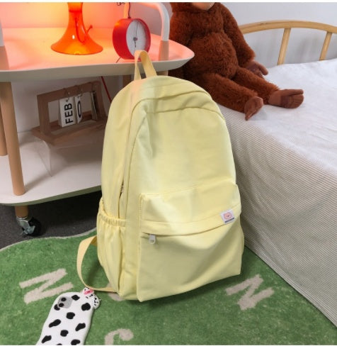 Cute Candy-colored Backpack High School Simple Large-capacity Backpack