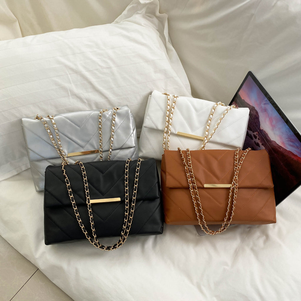 Simple Portable Casual Fashion Crossbody Diamond Embroidery Thread Chain Bag