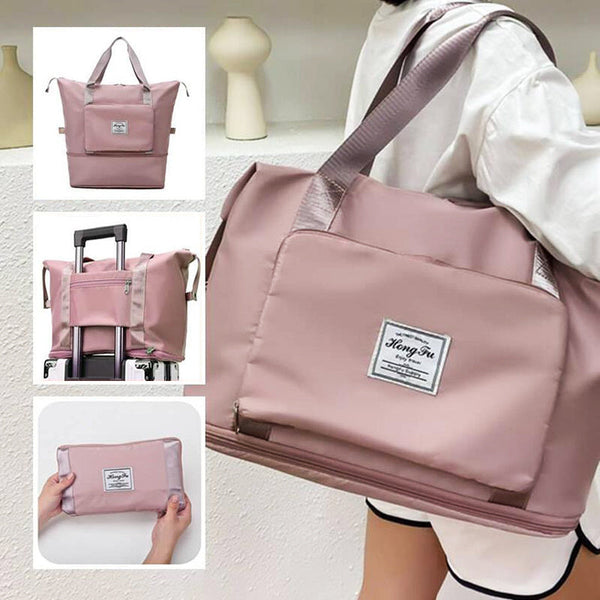 Foldable Storage Travel Bag Waterproof Large Capacity Gym Fitness Bag Weekender Overnight For Women Hanzuva
