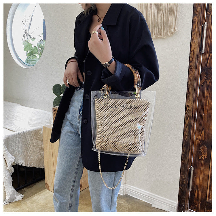 Transparent beach woven bag Hanzuva