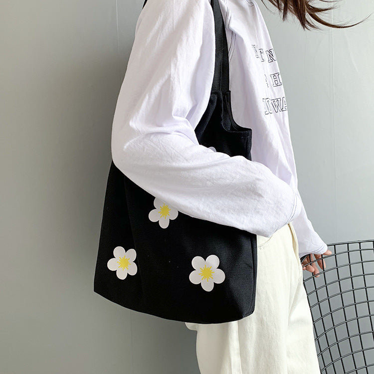 Hyuna Flower Canvas Bag with the Same Paragraph Hanzuva