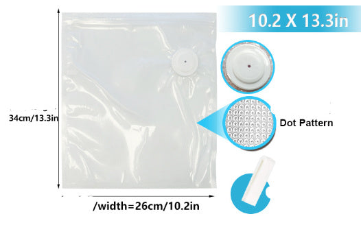 Commercial White Plastic Air Valve Compression Bag