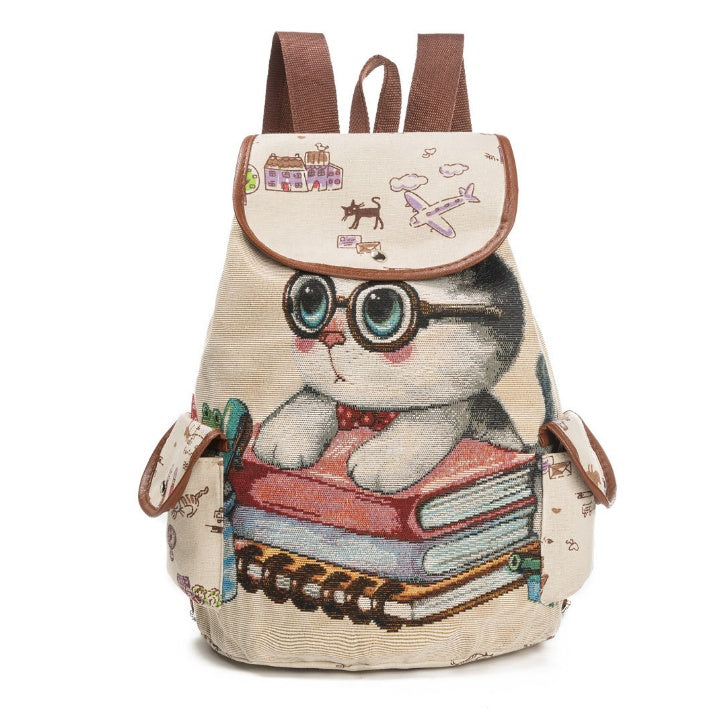 LOVELY CAT DRAWSTRING BACKPACK Hanzuva