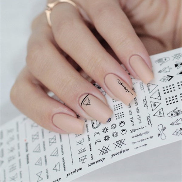 Geometric  DIY Art Nail Polish Stickers Hanzuva