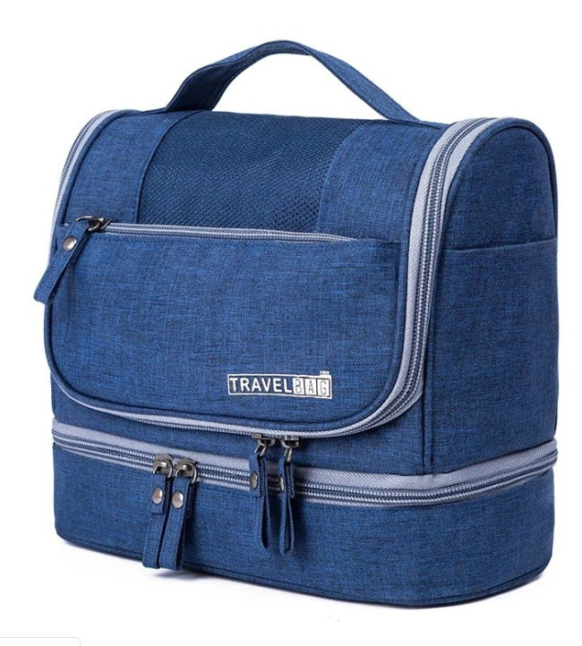 New cationic waterproof large capacity cosmetics dry and wet wash bag two-layer cosmetic bag Hanzuva