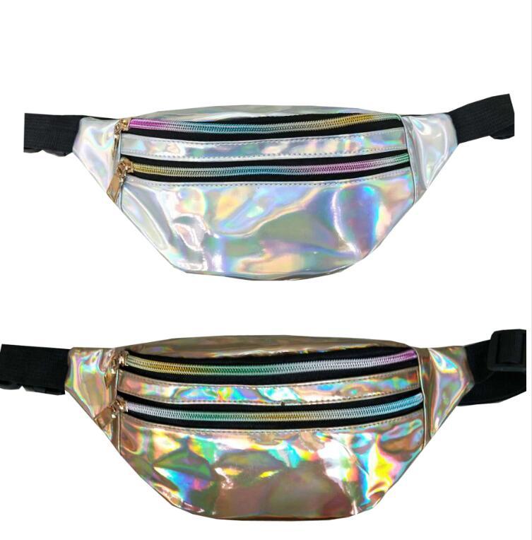 Women's new laser pockets chest bag multi-function color single shoulder slung laser sports pockets Hanzuva