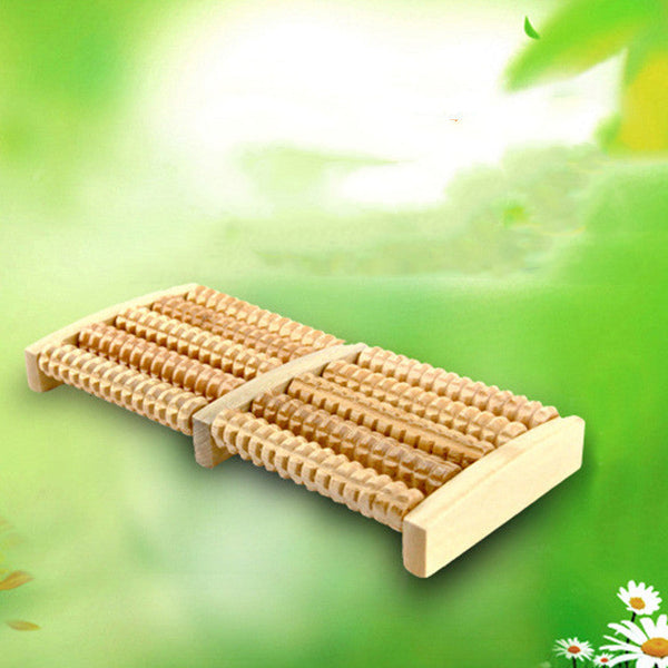 Multifunctional Solid Wood Foot Massage Wheel Hanzuva