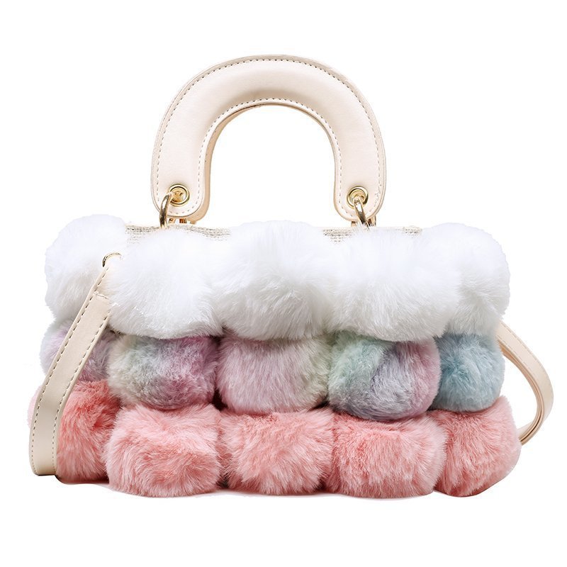 Plush Handbags Winter Plush Shoulder Bag Handbag Trend Messenger Bag Hanzuva