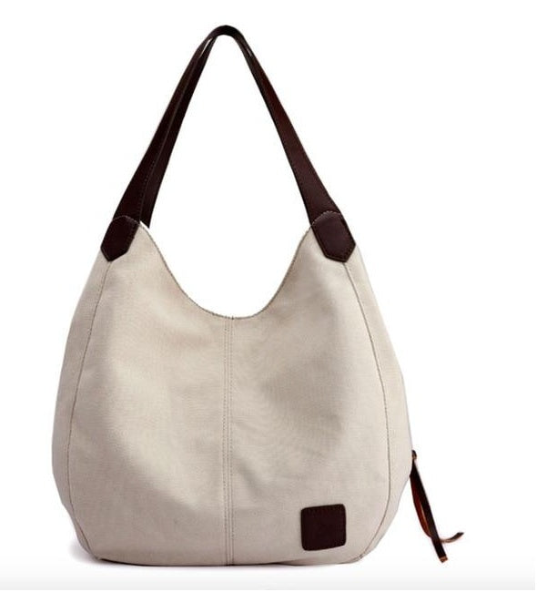The Traveler Canvas Shoulder Tote Hanzuva
