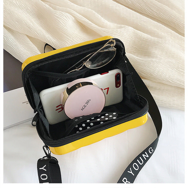 Suitcase Hard Shell Small Square Bag Women's Shoulder Bag Hanzuva
