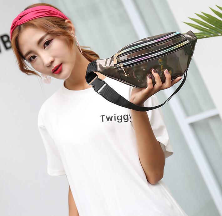 Women's new laser pockets chest bag multi-function color single shoulder slung laser sports pockets Hanzuva