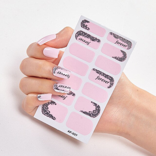 Solid Colors And Creative Nail Art Creative Women Salon Nail Decoration Fashion Nail Polish Nails Sticker Designer Nail Strips Hanzuva