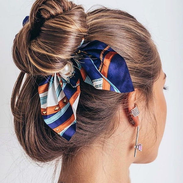 Pearl Pendant Hair Tie Hanzuva