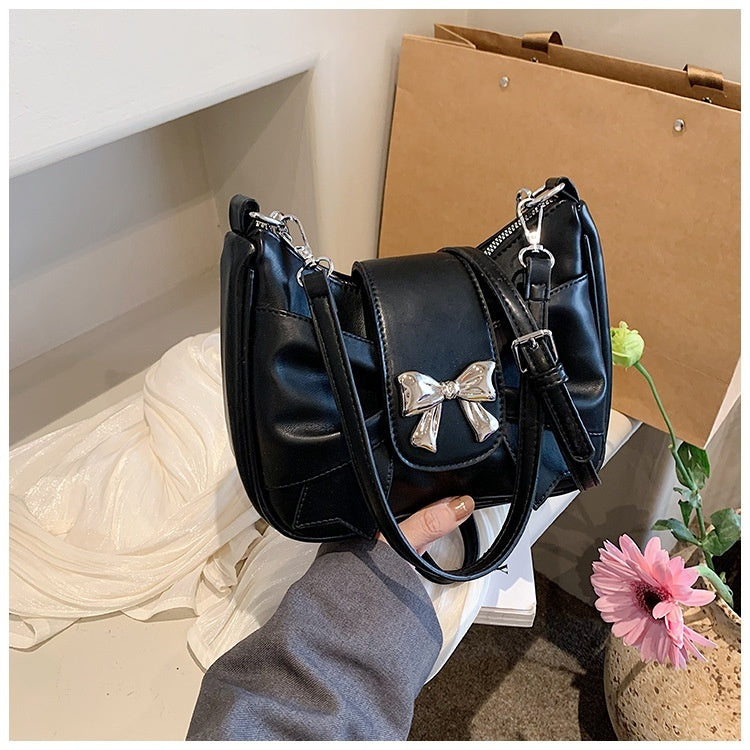 Four Seasons Commuting Trendy Daily Matching Shoulder Crossbody Women's Bag Bow