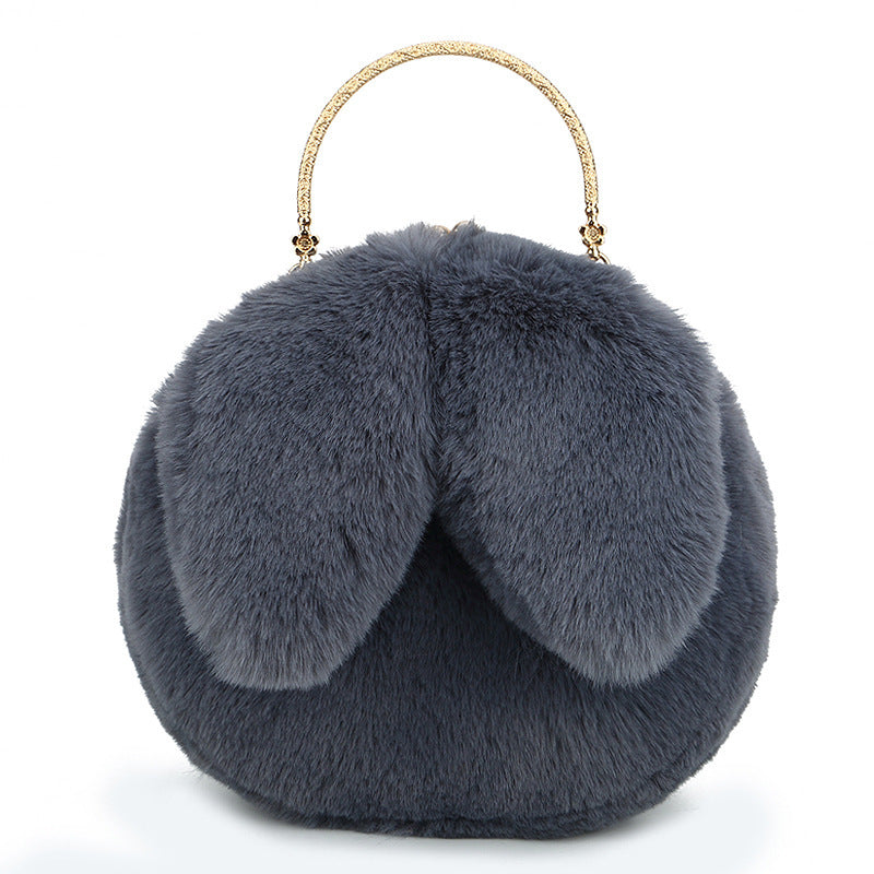 Fashion chain ear plush handbag Hanzuva