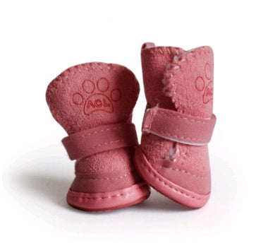 Dog Shoes Pet Shoes Lambskin Snow Shoes Cotton Shoes Khaki Hanzuva