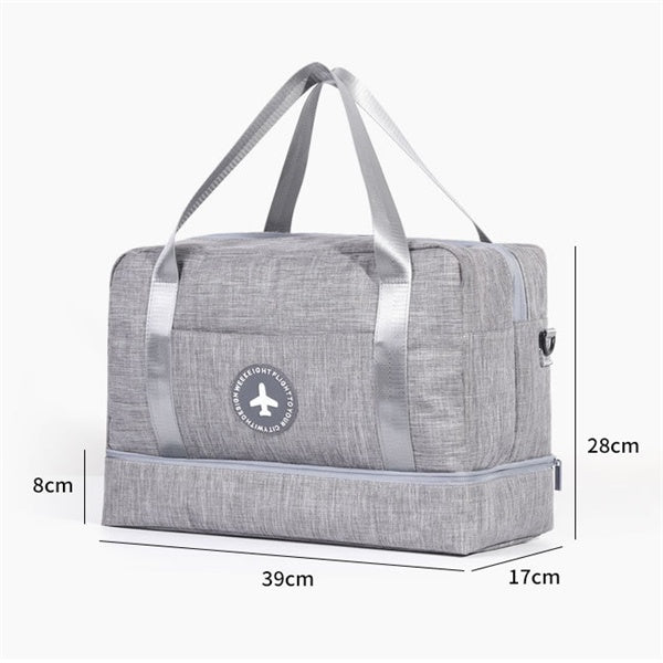 Dry And Wet Separation Travel Bag Tourism Fitness Storage Pouch Women's Clothes Shoes Daily Necessities Duffle Package Supplies Hanzuva