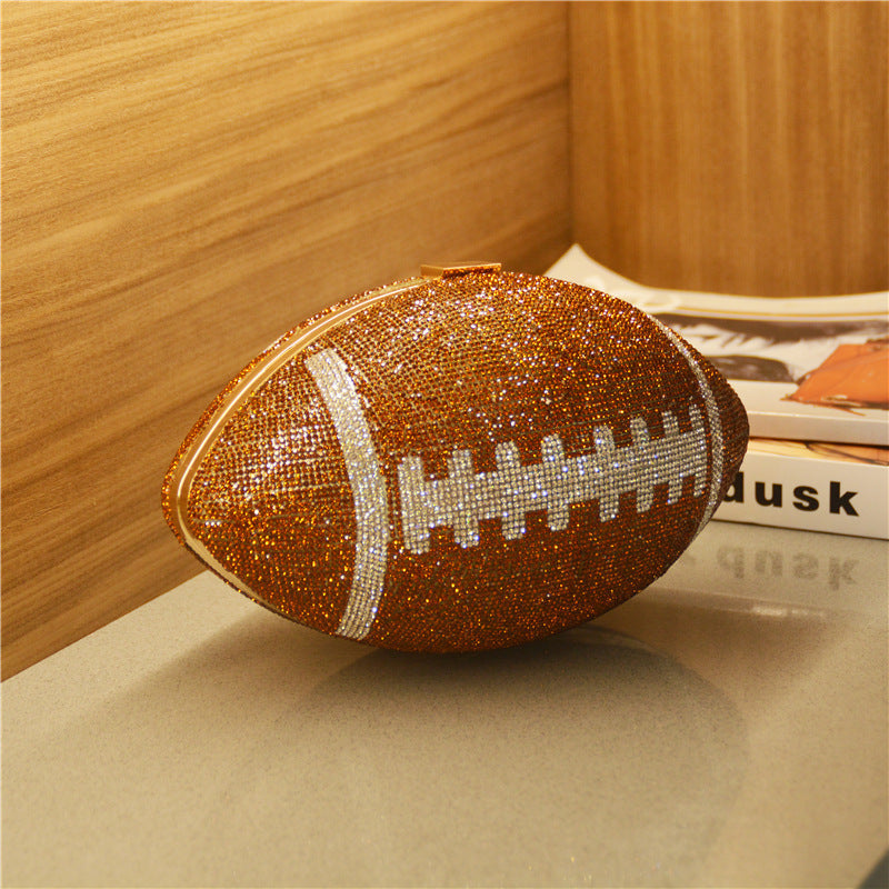 Rugby rubber diamond ball party banquet bag evening bag Hanzuva