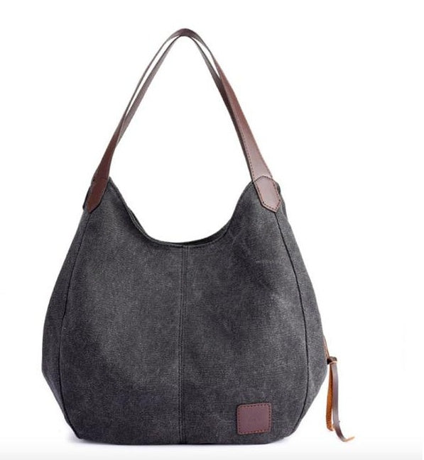 The Traveler Canvas Shoulder Tote Hanzuva