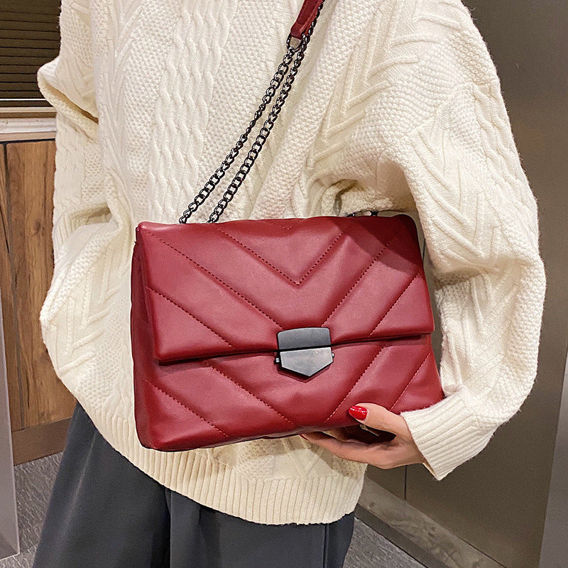 Embroidery Thread Small PU Leather Crossbody Bags for Women Trend Hand Bag Women's Branded Trending Shoulder Handbags Hanzuva