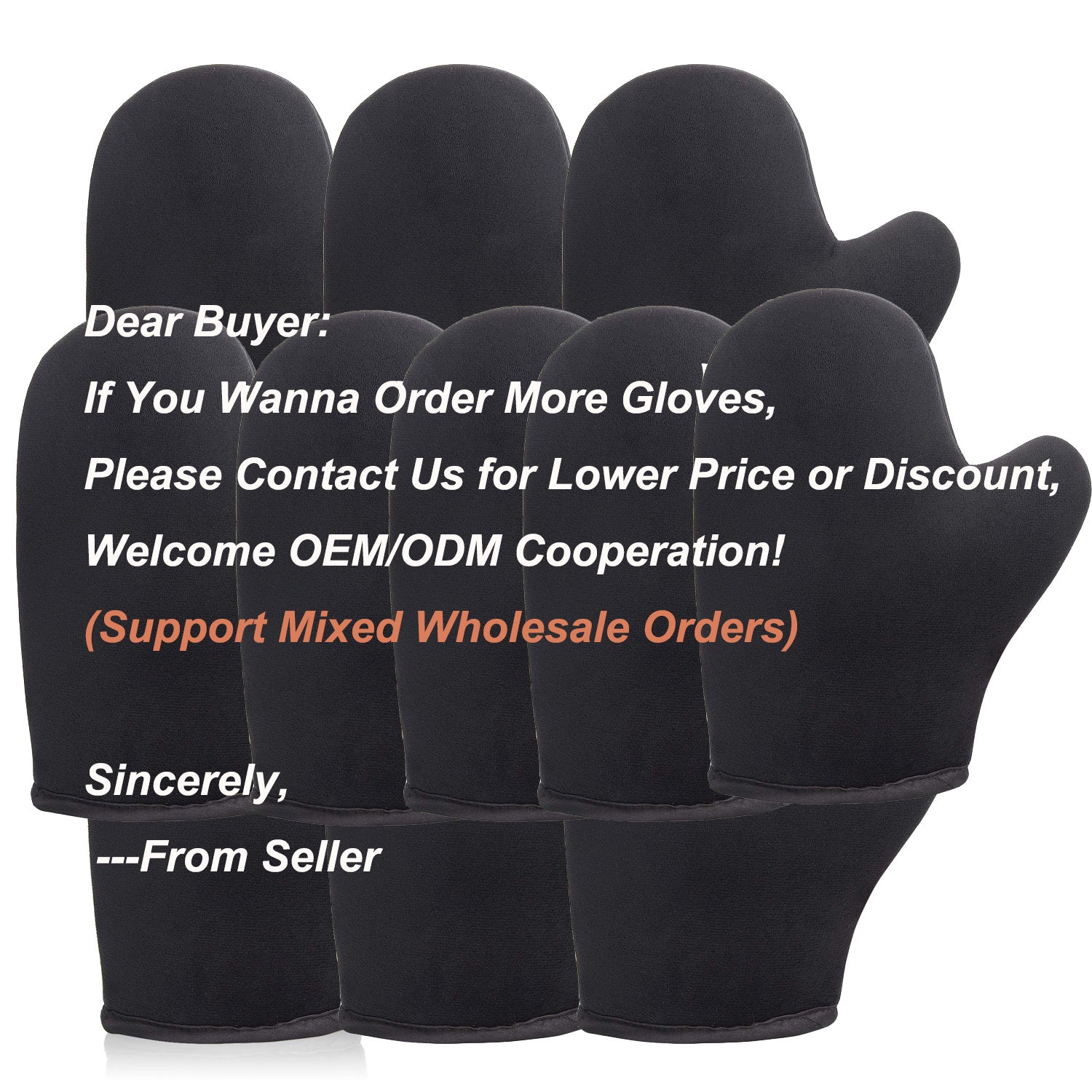 Flocking tanning oiled moisture-proof gloves