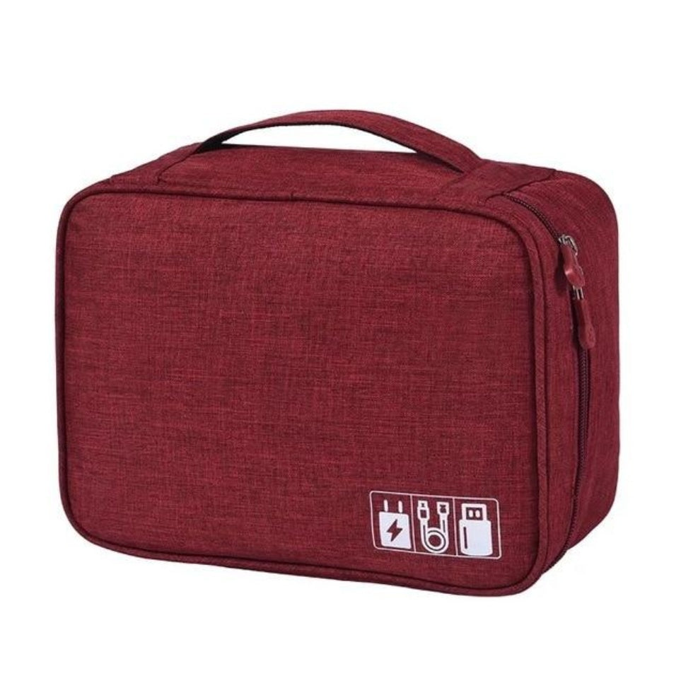 Electronic storage bag cationic polyester data cable storage bag Multi-function digital package Hanzuva