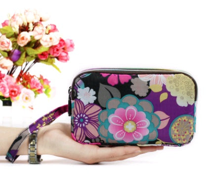 New portable female hand grasping bag three-layer zipper bag autumn long large screen mobile phone key ladies coin purse Hanzuva