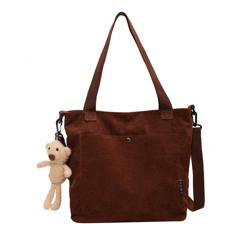 Corduroy Messenger Bag All-match Student Shoulder