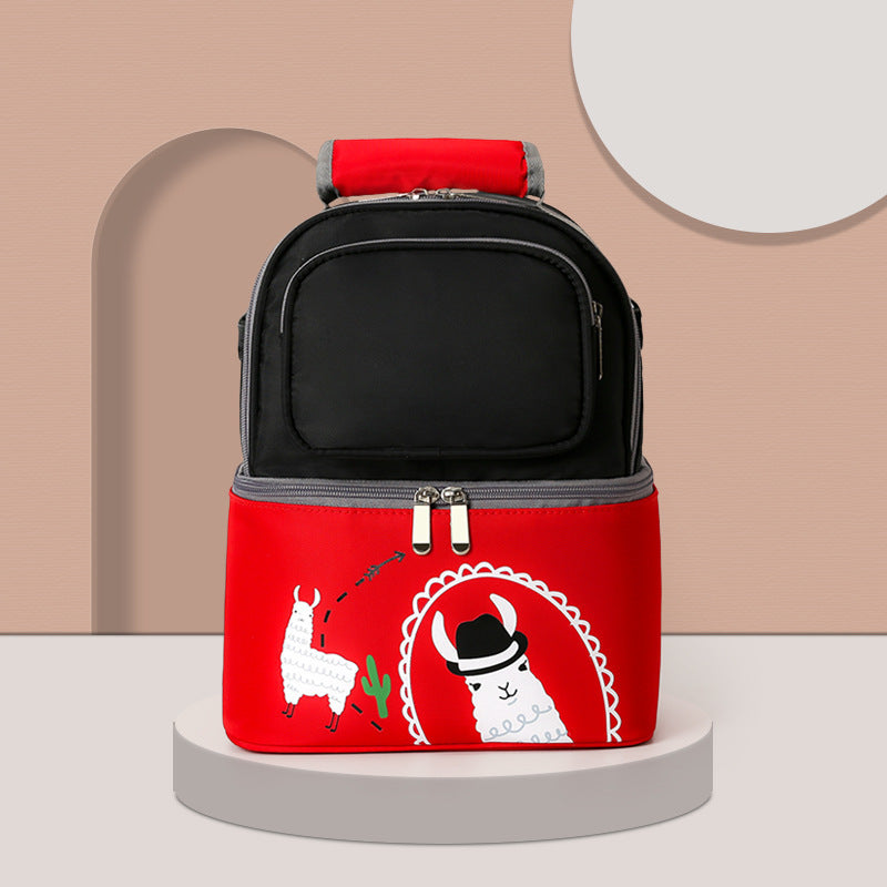 Double Layer Storage Thermal Bag Portable Baby Bottle Food Insulation Lunch Pouch Breast Milk Preservation Backpack Accessories Hanzuva