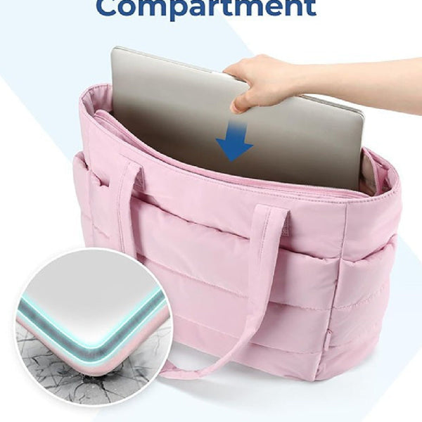Women's Cotton Handbag Large Zipper Travel Essential Hanzuva