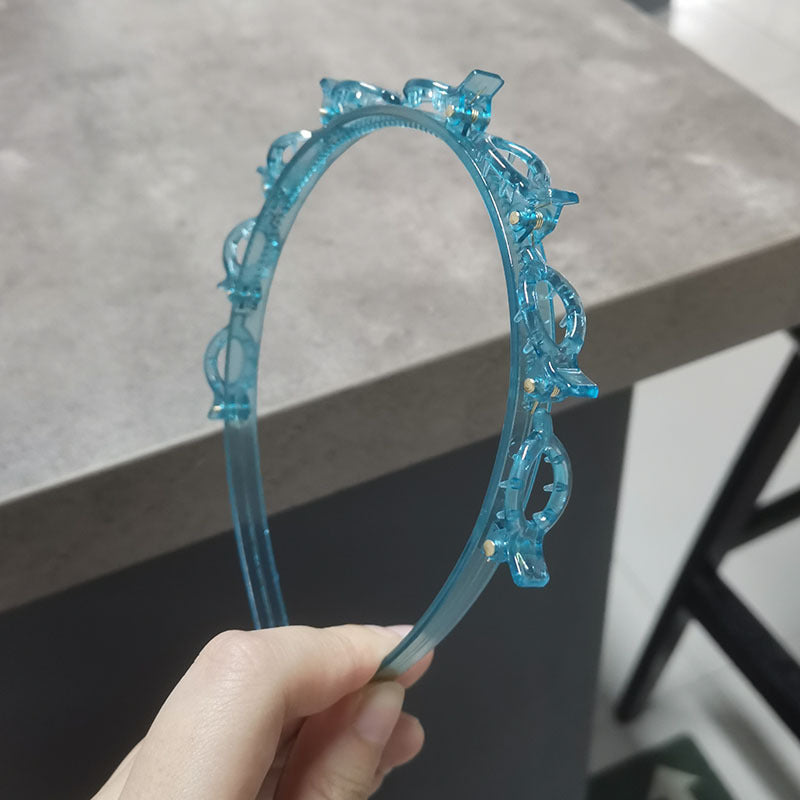 Hollow Solid Color Braided Hairpin Headband