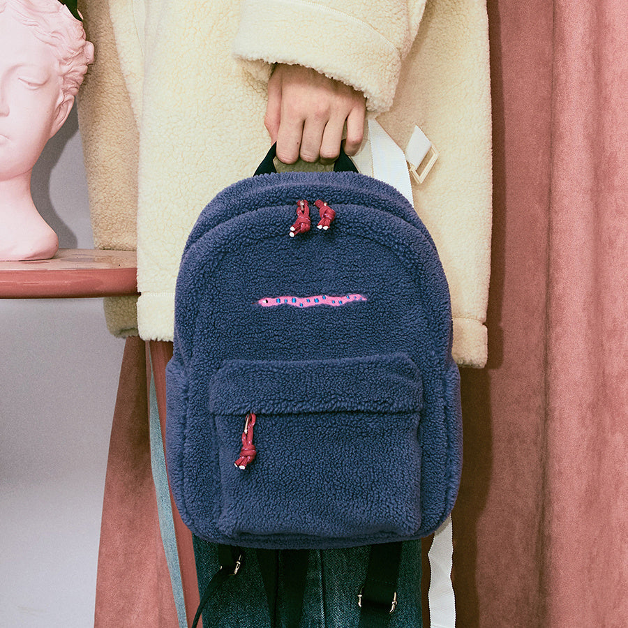 Polar fleece embroidered backpack Hanzuva