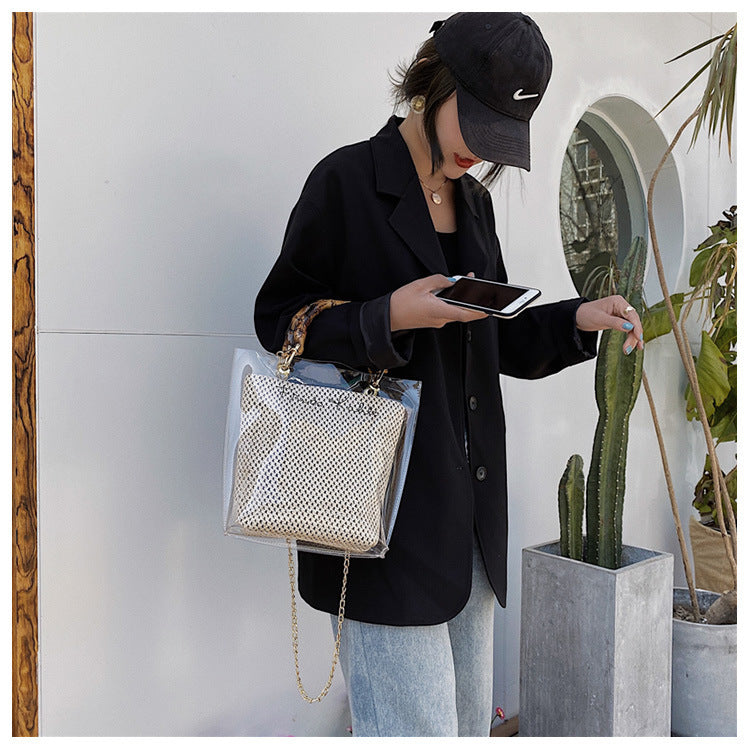 Transparent beach woven bag Hanzuva