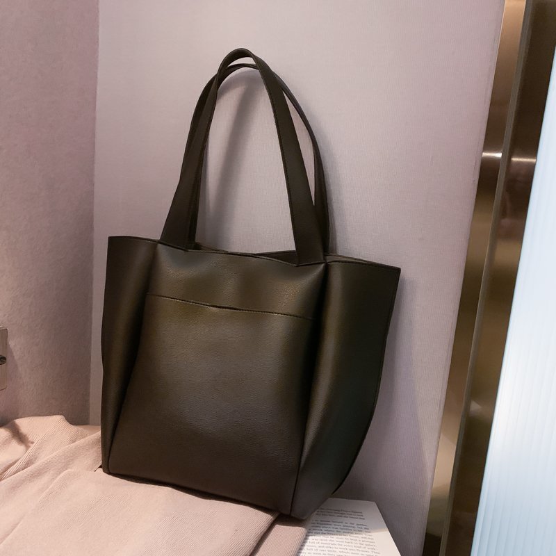 Feminine Commuter Large Soft Leather Shoulder Bag Hanzuva