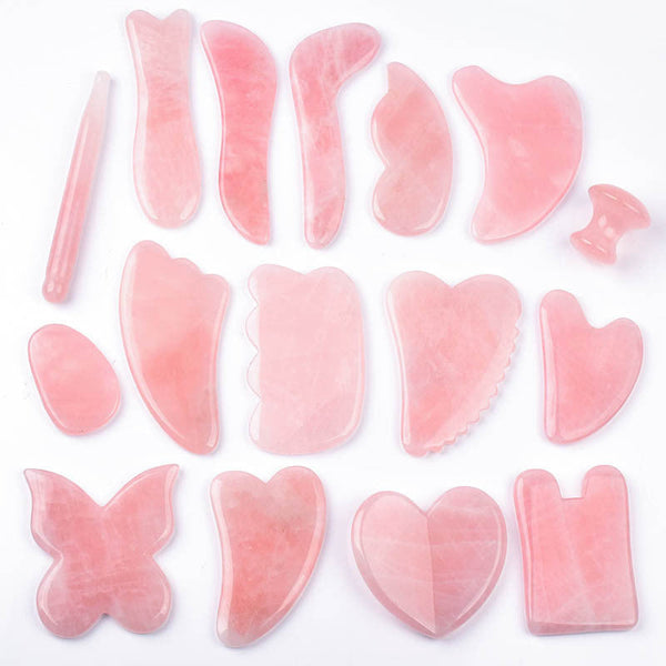 Whole Massage Gua Sha Tools Natural Rose Quartz Massage Stone Hanzuva