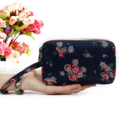 New portable female hand grasping bag three-layer zipper bag autumn long large screen mobile phone key ladies coin purse Hanzuva