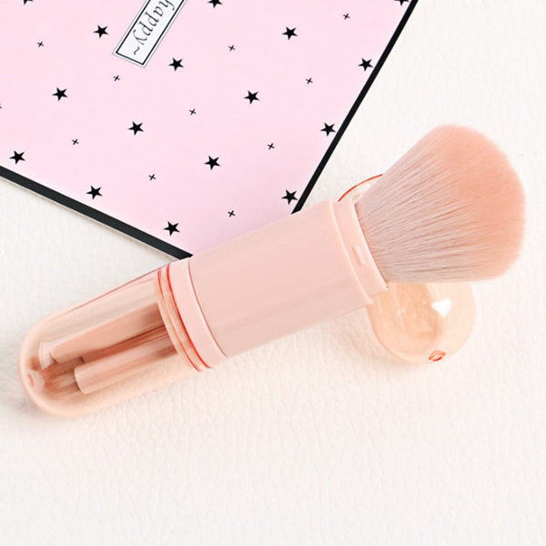 Single 4-in-1 retractable makeup brush set portable 4-in-1 retractable brush beauty tool Hanzuva