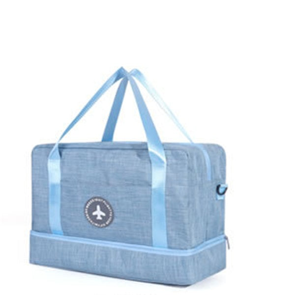 Dry And Wet Separation Travel Bag Tourism Fitness Storage Pouch Women's Clothes Shoes Daily Necessities Duffle Package Supplies Hanzuva